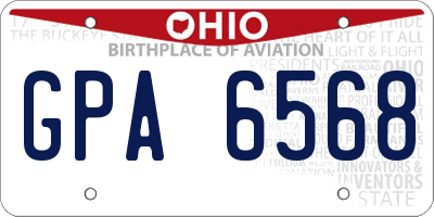 OH license plate GPA6568