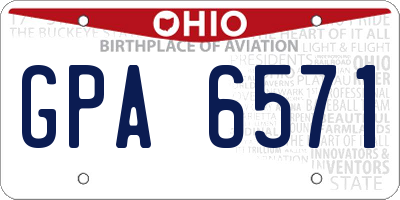 OH license plate GPA6571