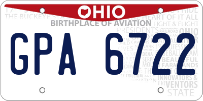 OH license plate GPA6722