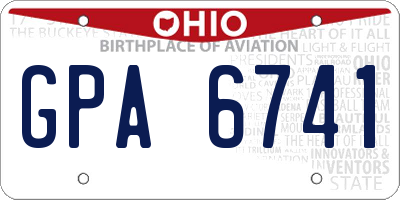 OH license plate GPA6741