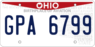 OH license plate GPA6799