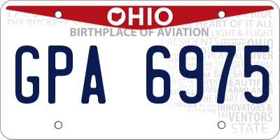 OH license plate GPA6975