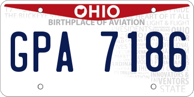 OH license plate GPA7186