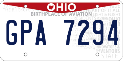 OH license plate GPA7294