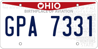 OH license plate GPA7331
