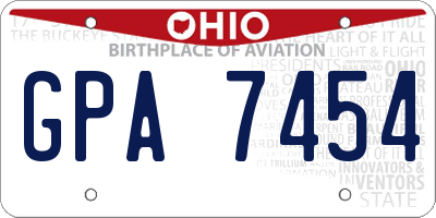 OH license plate GPA7454
