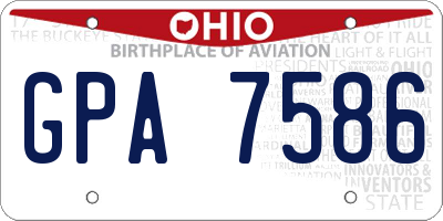OH license plate GPA7586