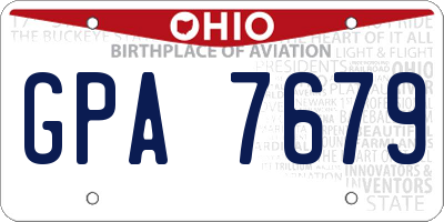 OH license plate GPA7679