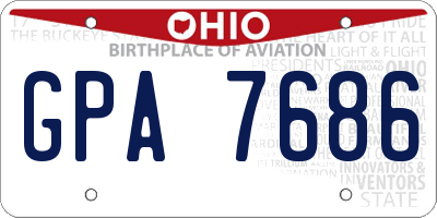 OH license plate GPA7686