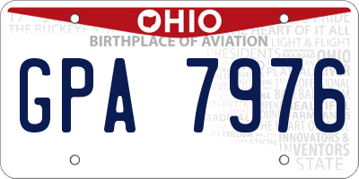 OH license plate GPA7976