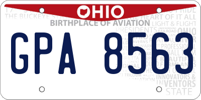 OH license plate GPA8563