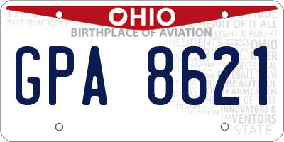 OH license plate GPA8621