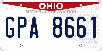 OH license plate GPA8661