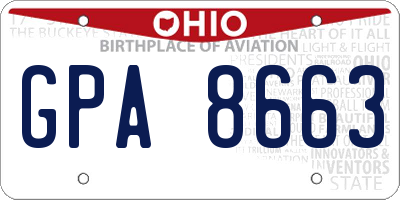 OH license plate GPA8663