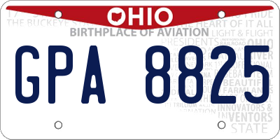 OH license plate GPA8825