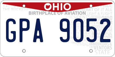 OH license plate GPA9052
