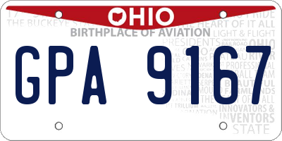OH license plate GPA9167