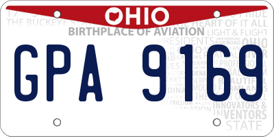 OH license plate GPA9169