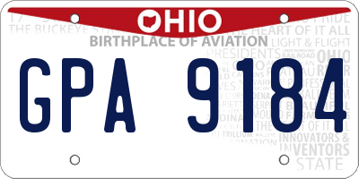 OH license plate GPA9184