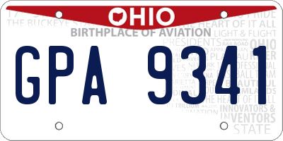 OH license plate GPA9341