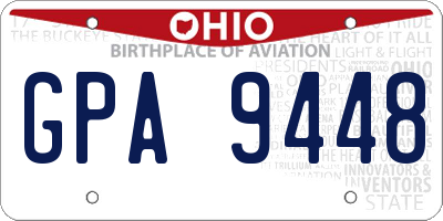 OH license plate GPA9448