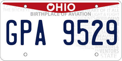 OH license plate GPA9529