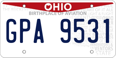 OH license plate GPA9531