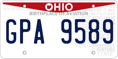 OH license plate GPA9589
