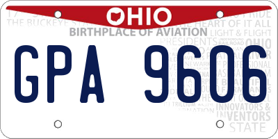 OH license plate GPA9606