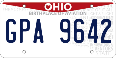 OH license plate GPA9642