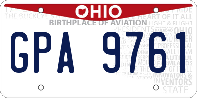 OH license plate GPA9761