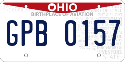 OH license plate GPB0157
