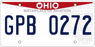 OH license plate GPB0272