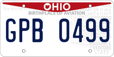 OH license plate GPB0499