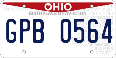 OH license plate GPB0564