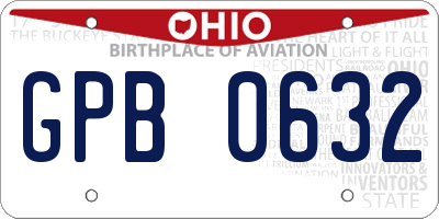 OH license plate GPB0632