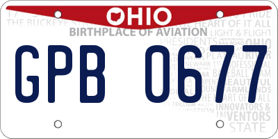 OH license plate GPB0677