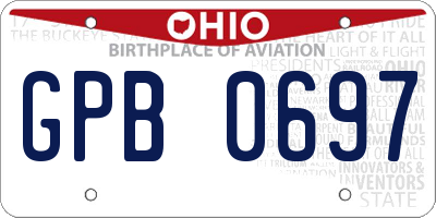 OH license plate GPB0697