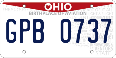 OH license plate GPB0737