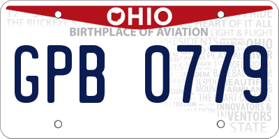 OH license plate GPB0779