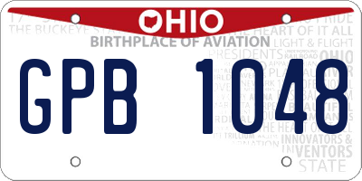 OH license plate GPB1048