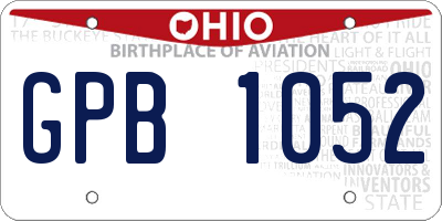 OH license plate GPB1052