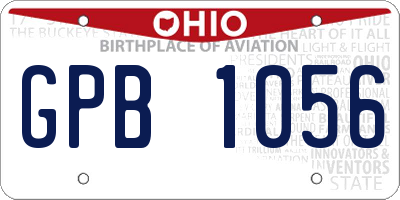 OH license plate GPB1056