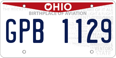 OH license plate GPB1129