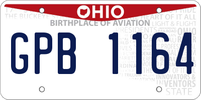 OH license plate GPB1164