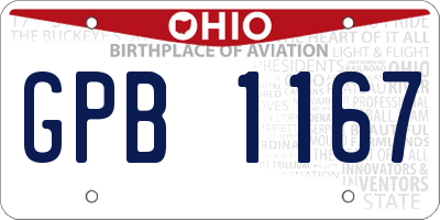 OH license plate GPB1167