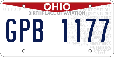 OH license plate GPB1177