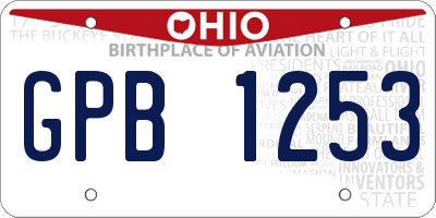 OH license plate GPB1253