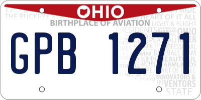 OH license plate GPB1271