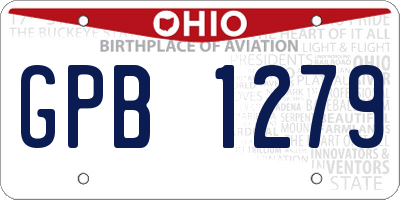 OH license plate GPB1279